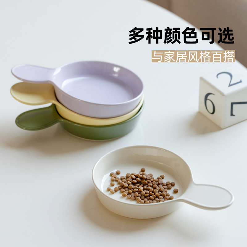 陶瓷猫咪专用碗宠物碗喂食器猫狗食具宠物食盆小猫碗饭盆宠物餐盘 - 图0