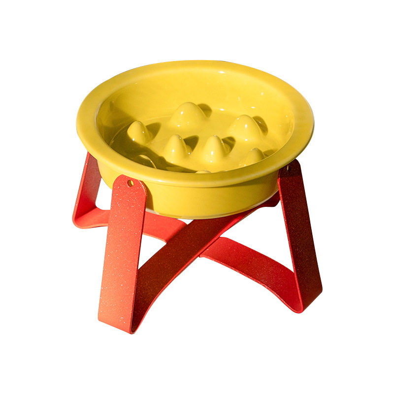 宠物慢食碗带铁架家用猫狗用品食盆护颈椎猫粮碗防打翻碗架宠物碗,淘宝优惠券,粉丝福利购,淘宝优惠卷