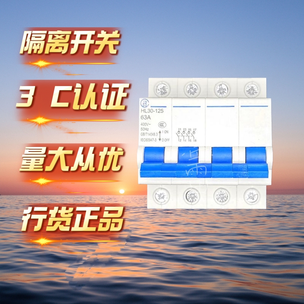 （店铺推荐）电气有限公司隔离闸刀开关HL30-125小型隔离开关正品 - 图3