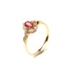 MYPAPA high-end colorful treasure K gold series graduation grade pigeon blood red ruby ring 18K gold with diamonds for women