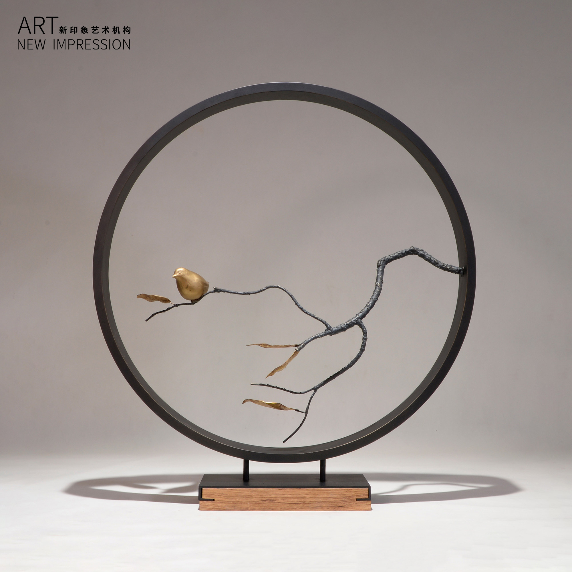 新中式软装铁艺家居饰品别墅现代简约酒店玄关艺术品抽象雕塑摆件