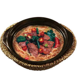 稻花香 过桥米线酸辣牛肉味云南米线速食冲泡正宗细粉丝泡面5袋装