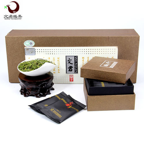 文君茶君味2025新茶明前绿茶雀舌茶叶毛尖茶礼盒装216g - 图0