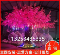 New internet red emulation Xu may wish cherry blossom luminous tree outdoor hanging basket multi-person autumn thousands of unpowered amusement park manufacturer