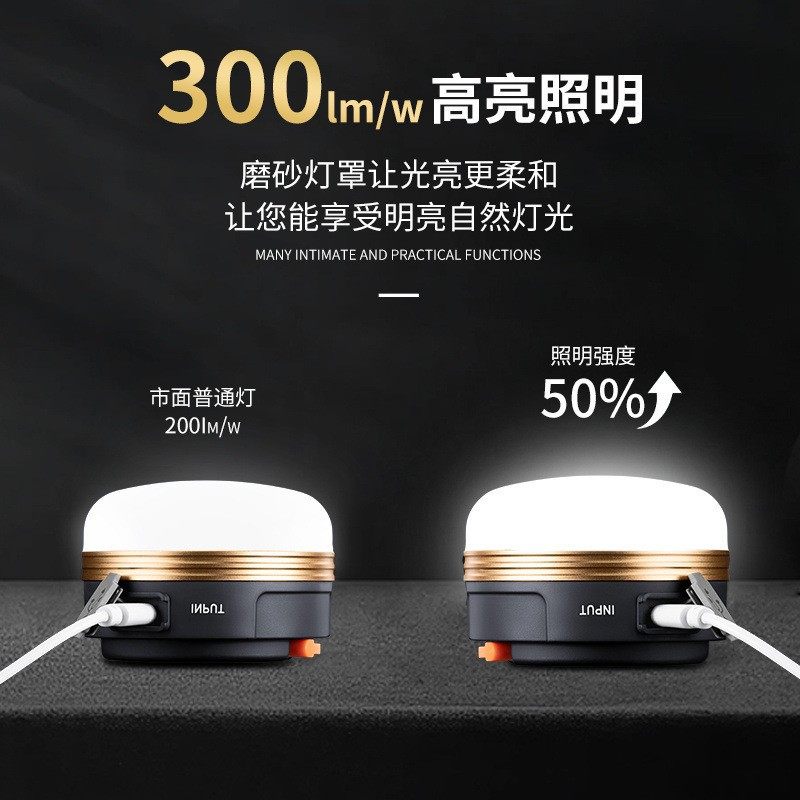 迷你户外露营灯充电led照明灯营地氛围灯高亮帐篷灯长续航应急灯,淘宝优惠券,粉丝福利购,淘宝优惠卷