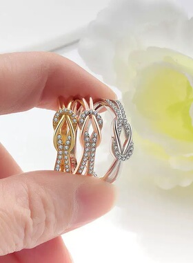 S925纯银女士食指环不掉色