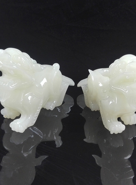 天然玉石貔貅摆件招财镇宅中式客厅玄关办公室桌面家居装饰品礼品