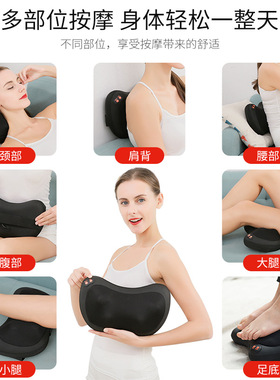 跨境颈椎按枕头揉捏腿腰背部肩颈按器车载家用按靠枕垫代发