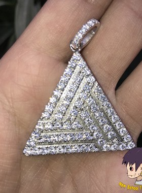 三角形金字塔吊坠嘻哈珠宝
