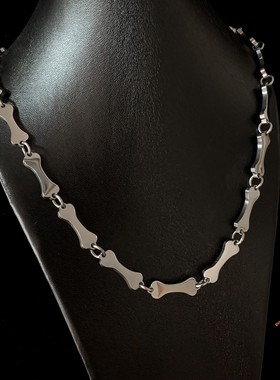 choker骨头钛钢情侣小众项链