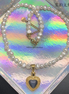 刘逸云李汶翰同款复古风朋友珍珠