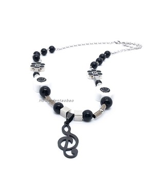 邓紫棋明日之子元素音符钛钢项链