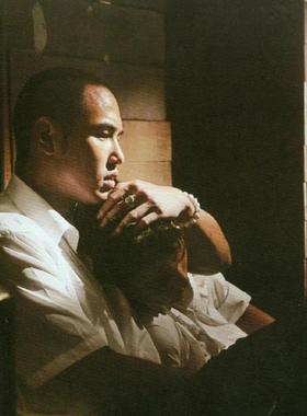 阮经天艋舺同款奶白色12mm三通佛头手链手串男女情侣国潮时尚百搭