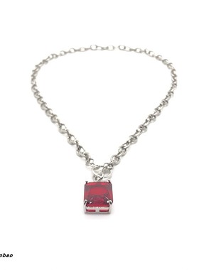 金晨红宝石钛钢ins吊坠姐姐同款