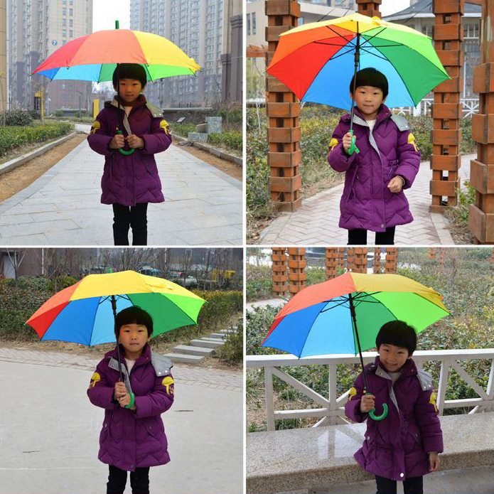 儿童雨伞定制logo幼儿园彩虹伞定做广告伞印字宣传招生活动猫耳朵