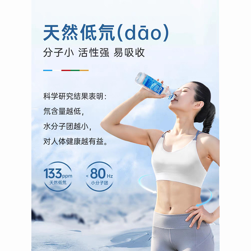 5100西藏藏冰川矿泉水500ml*24瓶10箱低氘弱碱性小分子团饮用水 - 图1