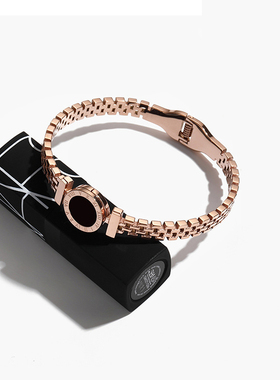 钛钢玫瑰金日韩版潮人不掉色手镯