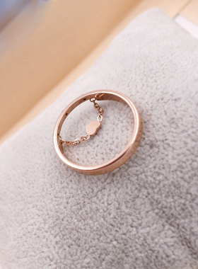 爱心钛钢日韩版清新不掉色戒指环