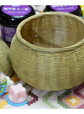 手工竹编带盖收纳盒竹制品家用