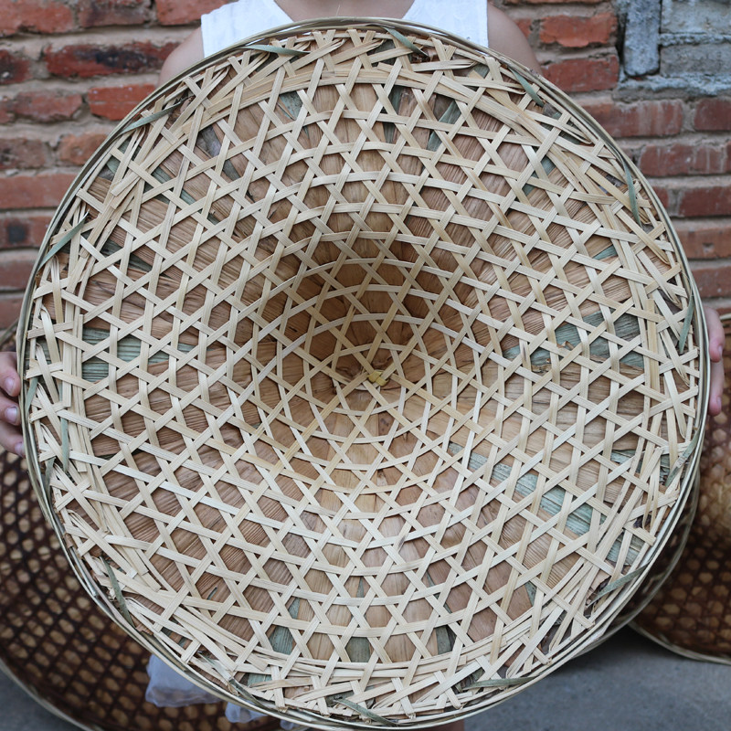 竹编斗笠帽竹帽舞蹈表演道具帽子防雨双层帽竹灯罩复古装饰竹制品,淘宝优惠券,粉丝福利购,淘宝优惠卷