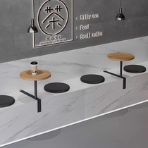 Online Red Creative cassette leaning against wall wall-hanging small roundtable milk tea shop Baking Shop Cafe Wall Clothing Provincial Space Small Round Table