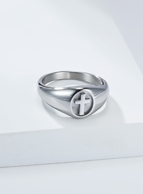 十字戒指男女时尚首饰不掉色手饰
