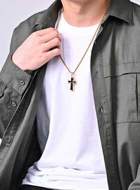 十字架士吊坠不锈钢挂坠挂件脖饰