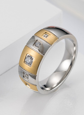 不锈钢戒指潮男饰品ring指环时