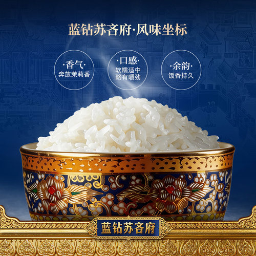 孟乍隆蓝钻苏吝府正宗泰国茉莉香米4.62KG长粒香大米原装进口 - 图3