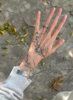 新中式梅花防水持久可洗纹身贴