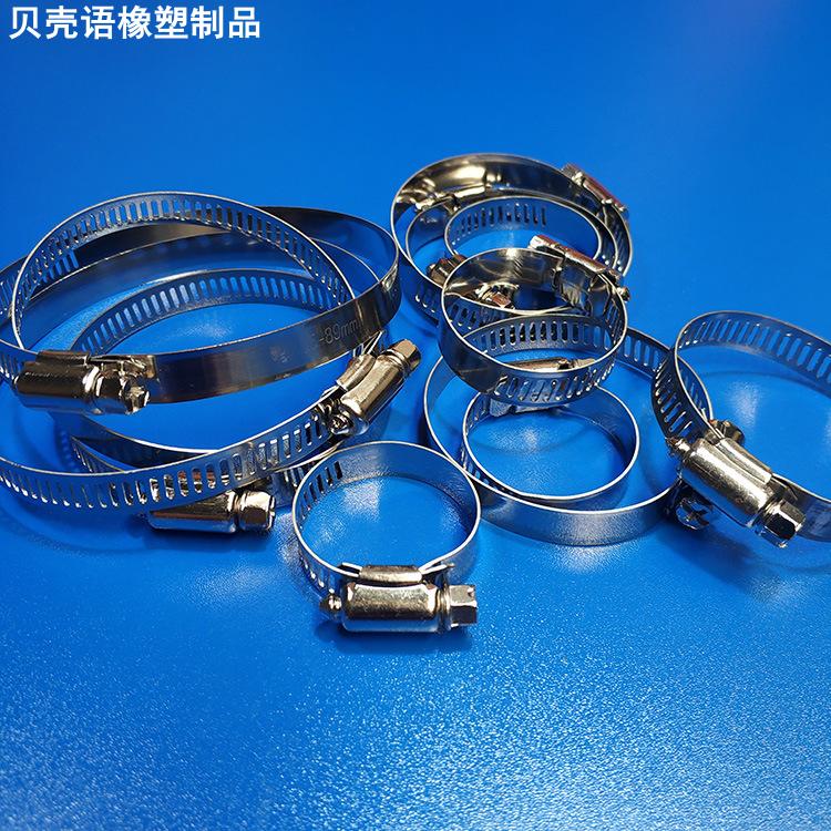 美式不锈钢喉箍卡箍胶管紧固抱箍 中美式201半钢卡扣大量现货供应 - 图1