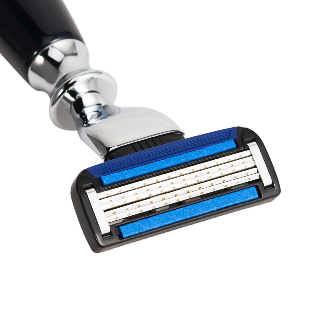 ZY手动剃须刀套装4件套剃刮胡刀双面剃刀刮脸刀送刀座刀套刀片,淘宝优惠券,粉丝福利购,淘宝优惠卷