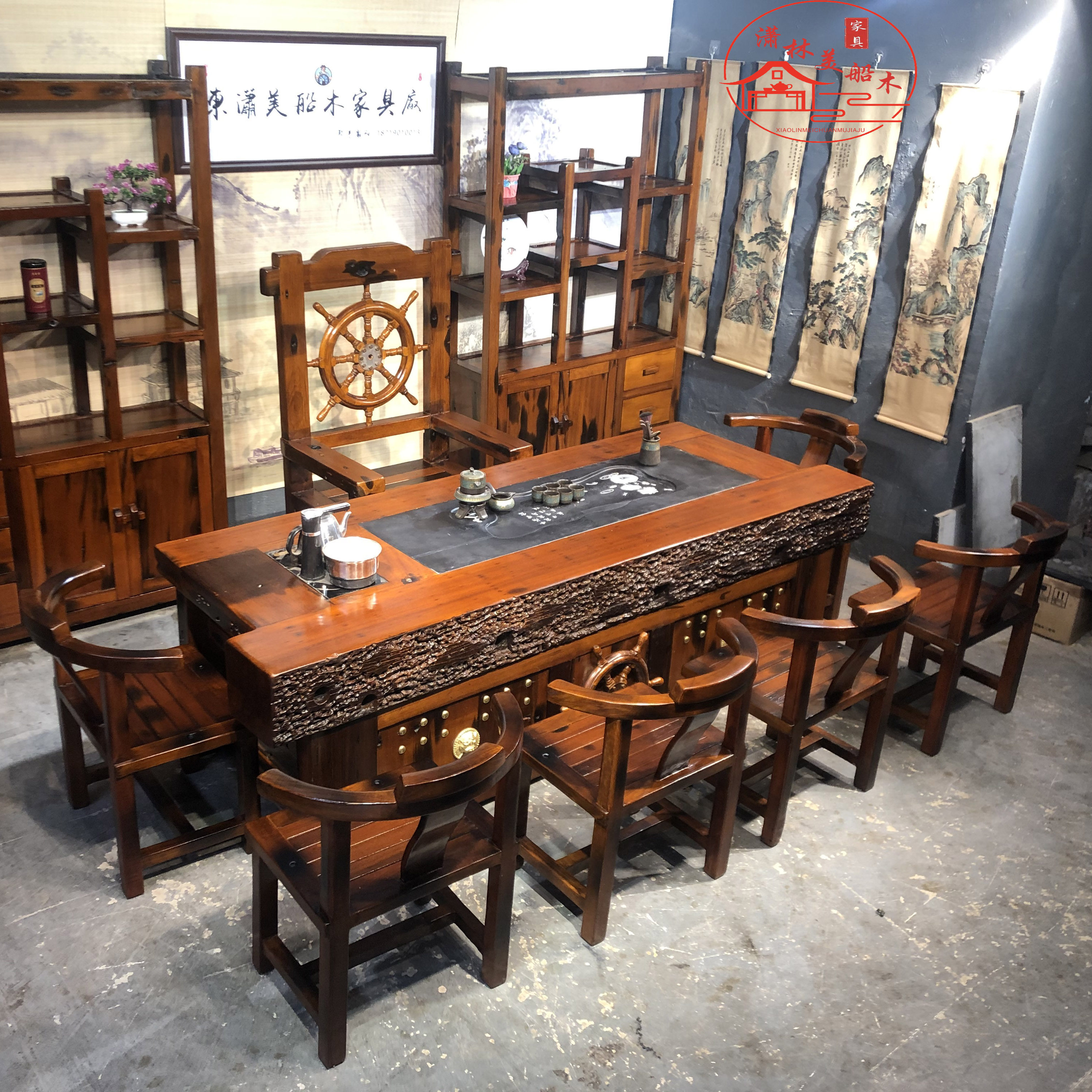 老船木茶台图片,茶桌(第4页)_大山谷图库