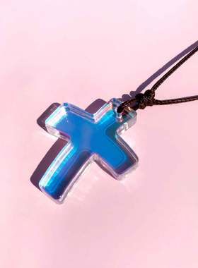 义树家·奔跑 原创设计多彩十字架项链22801
