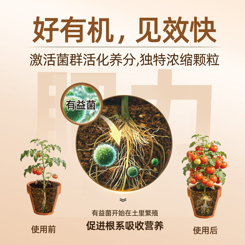 虹越x花丁有机肥颗粒种花肥天然鱼骨腐熟发酵种菜植物通用肥料 - 图3
