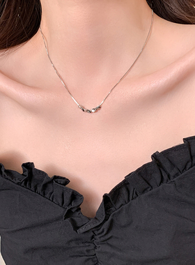 简约豆豆米粒项链女高级感小众冷淡风锁骨链百搭颈链2025新款爆款