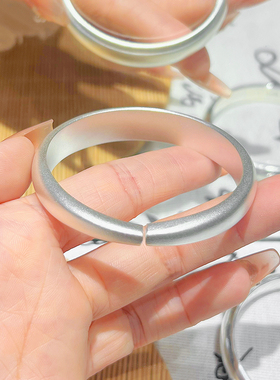 航达银匠月亮镯足银999实心开口