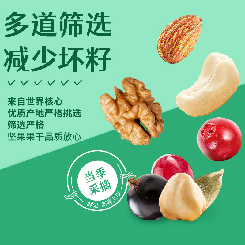 鲜记每日坚果140g/7天装混合干果年货送礼孕妇坚果休闲零食礼-图1