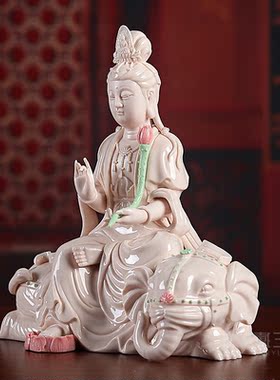 戴玉堂陶瓷文殊普萨普贤