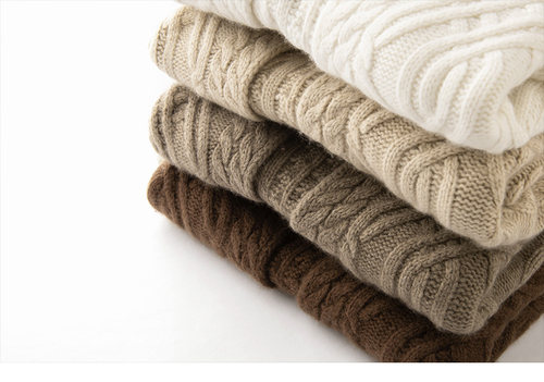 萨琪尼懒懒冬日’100%山羊绒1500g左右针织围巾中长外套两件套 - 图1