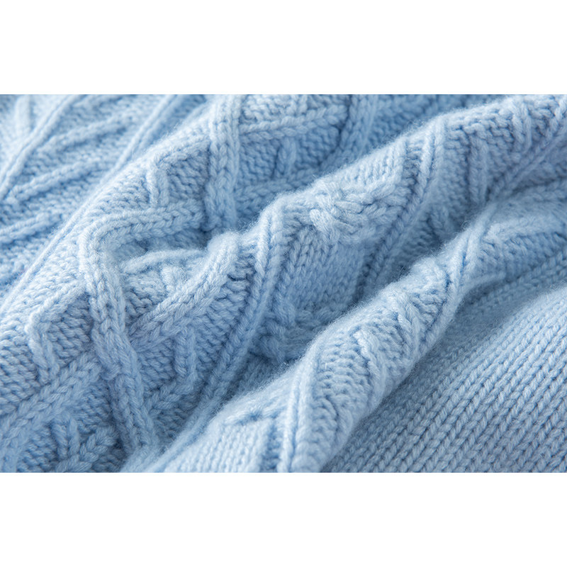 清新甜美风！山羊绒刺绣麻花豆豆毛衣女冬季加厚宝石扣开衫外套,淘宝优惠券,粉丝福利购,淘宝优惠卷