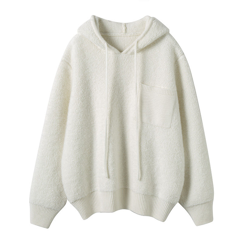 气质有型！软萌圈圈重磅加厚羊绒帽衫女羊绒衫连帽卫衣纯羊绒毛衣,淘宝优惠券,粉丝福利购,淘宝优惠卷