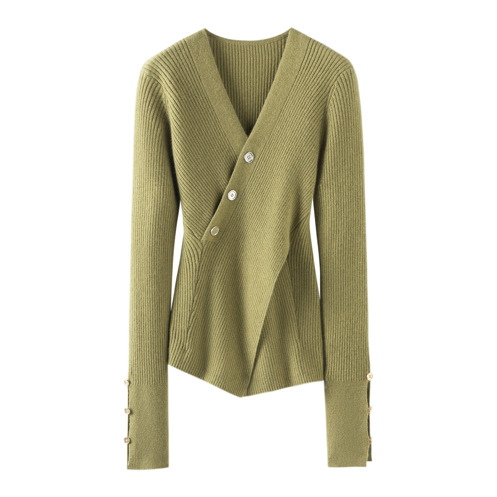 Really easy to wear ~ V-neck 100% pure cashmere sweater women's pure cashmere sweater knitted slim bottoming shirt