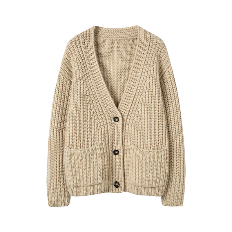 始于颜值~100%纯山羊绒开衫女加厚保暖V领针织毛衣宽松百搭,淘宝优惠券,粉丝福利购,淘宝优惠卷