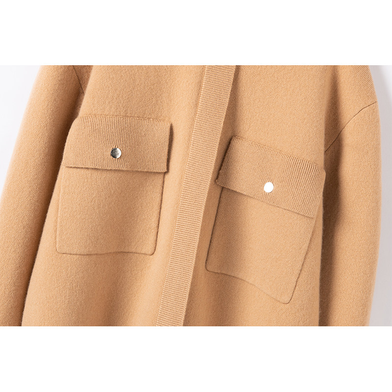 2色万推！设计感 100%纯山羊绒夹克外套女加厚针织开衫毛衣,淘宝优惠券,粉丝福利购,淘宝优惠卷