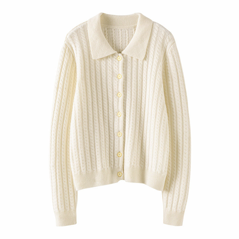 加厚100纯山羊绒衫女开衫翻领显瘦秋冬宽松短款时尚毛衣毛衫E2709,淘宝优惠券,粉丝福利购,淘宝优惠卷