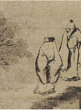 北宋米芾溪桥闲眺图复古书画山