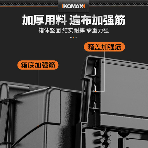 五金工具箱收纳盒大号工业级家用手提式收纳箱多功能电工储物箱 - 图0