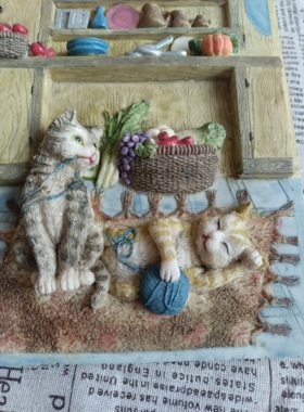 老货瑕疵猫咪浮雕磕碰处理