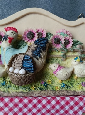 老货母鸡小鸡挂饰摆件